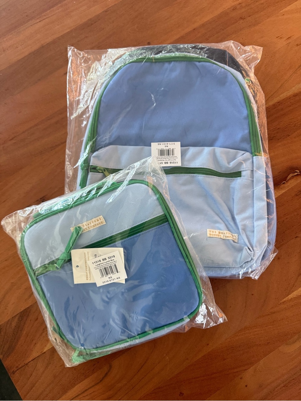 TBBC Light Blue Backpack and Lunchbox set